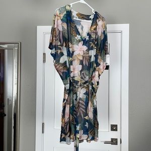 Multi colored swimsuit coverup